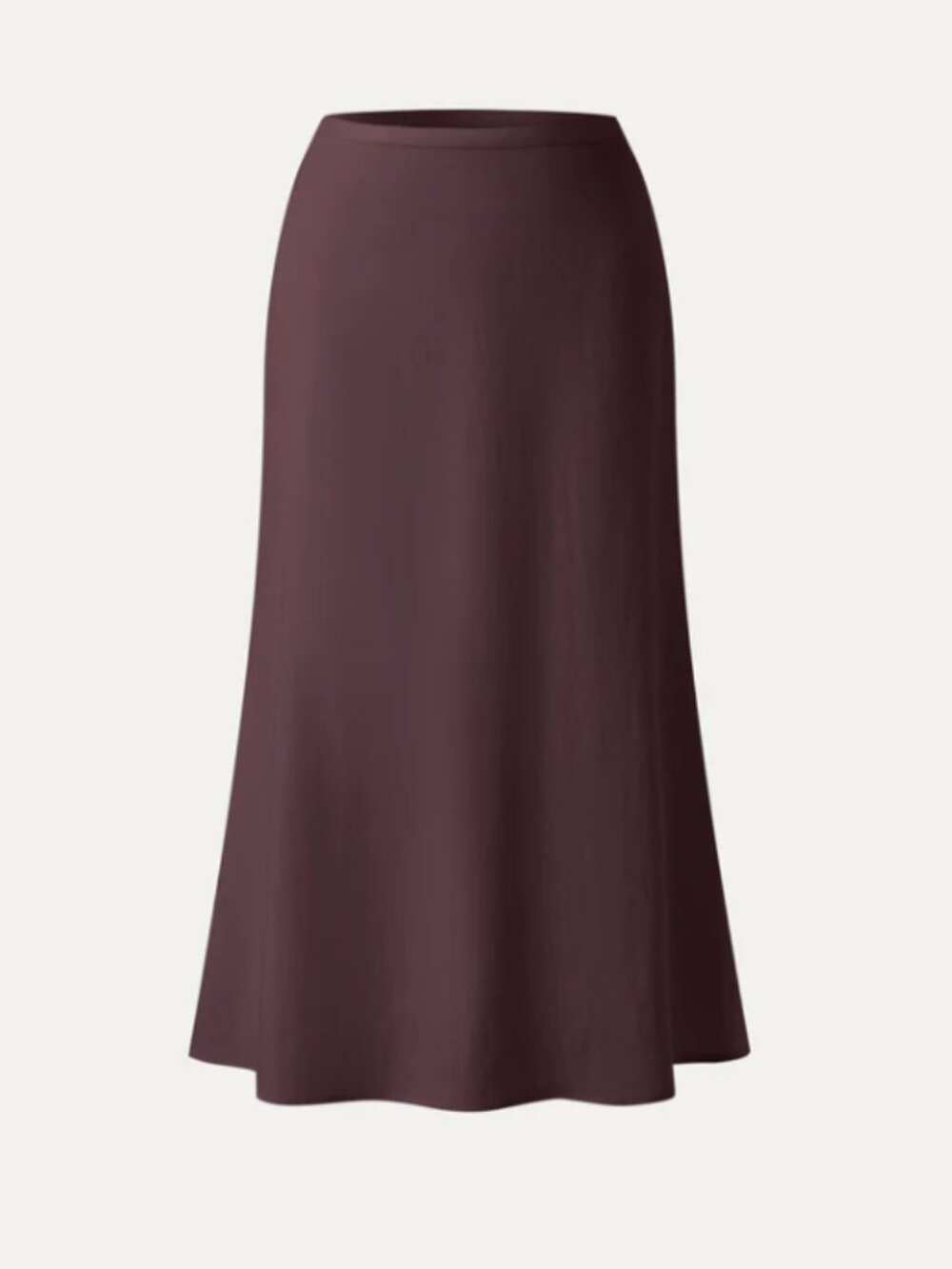 OGL Move Lyocell Linen Blend Maxi Flared Pull-On Skirt NWT Maroon Size L